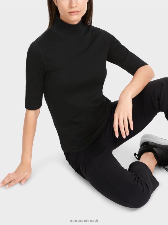 Marc Cain Riietus püstkrae ja 3/4-varrukatega särk J8DT1311 must