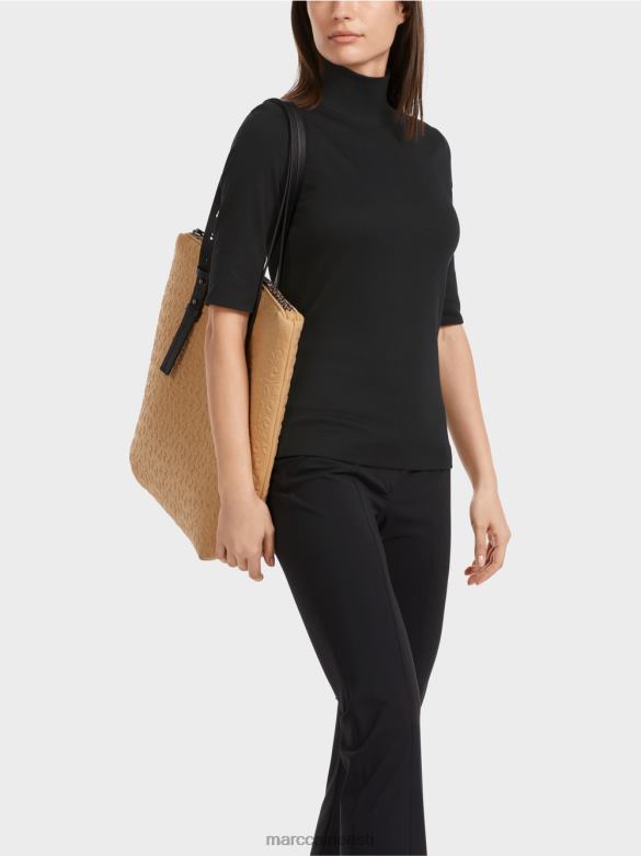 Marc Cain Riietus püstkrae ja 3/4-varrukatega särk J8DT1311 must