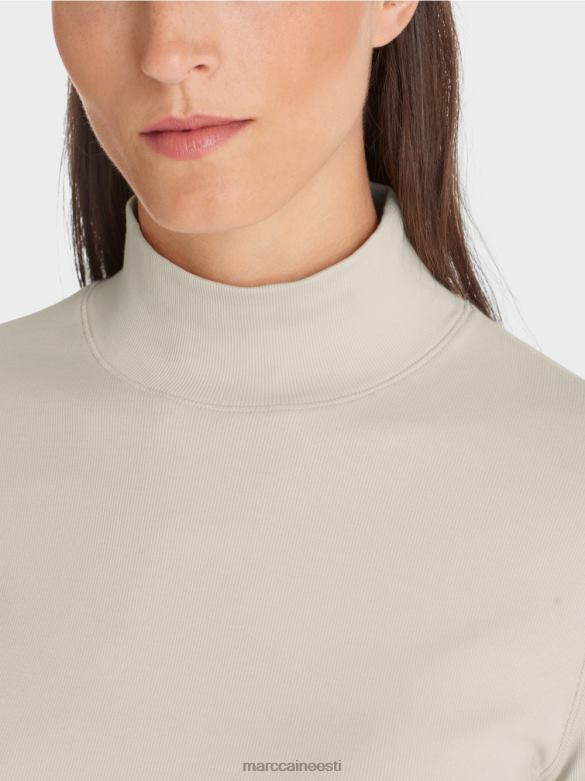 Marc Cain Riietus püstkrae ja 3/4-varrukatega särk J8DT1312 pehme kuukivi