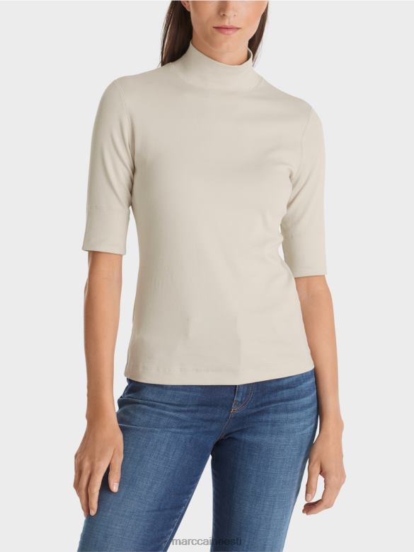Marc Cain Riietus püstkrae ja 3/4-varrukatega särk J8DT1312 pehme kuukivi