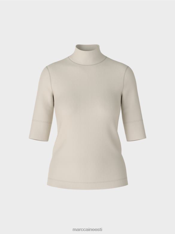 Marc Cain Riietus püstkrae ja 3/4-varrukatega särk J8DT1312 pehme kuukivi