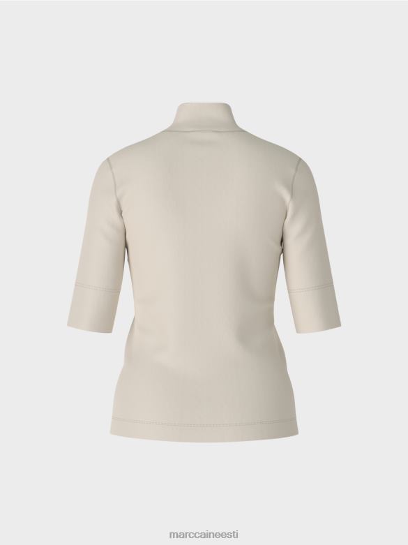 Marc Cain Riietus püstkrae ja 3/4-varrukatega särk J8DT1312 pehme kuukivi