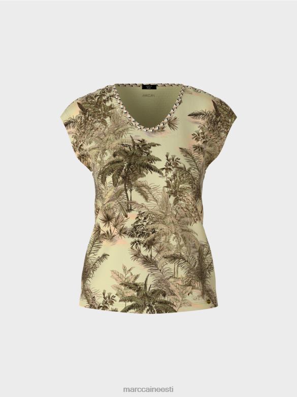 Marc Cain Riietus peopesa motiiviga t-särk J8DT1417 pehme hingeõhk