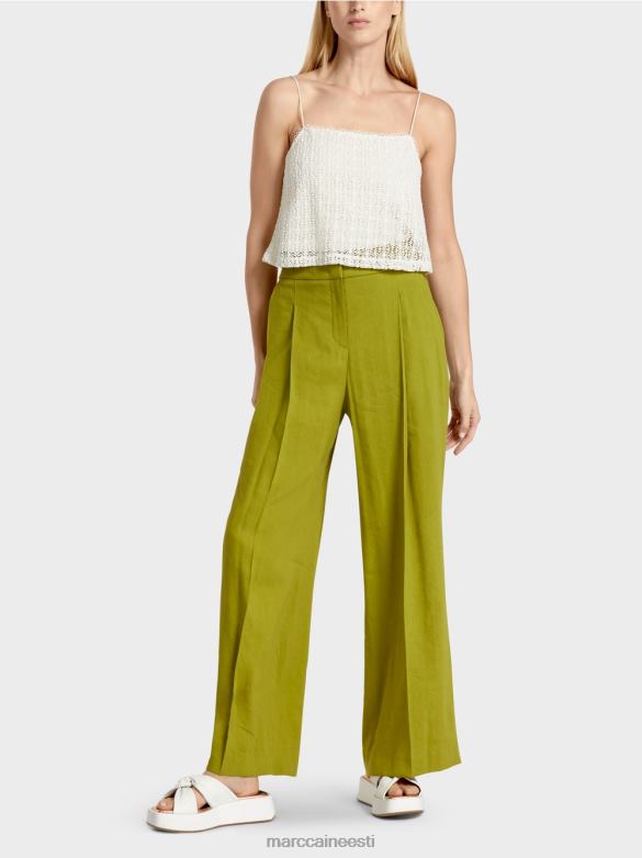 Marc Cain Riietus pitsist crop top J8DT1401 määrdunudvalge