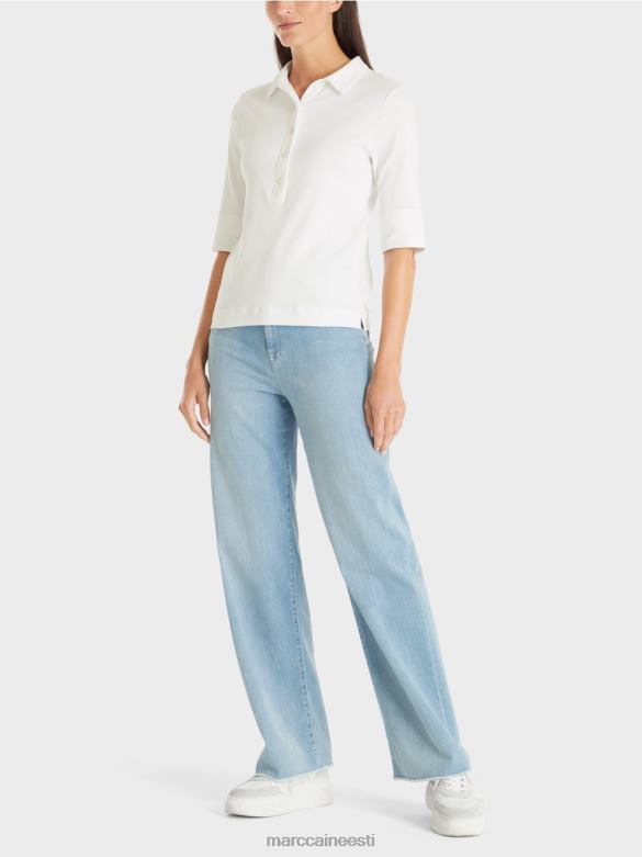 Marc Cain Riietus puuvillane polosärk J8DT1463 valge