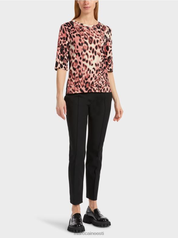 Marc Cain Riietus puuvillase soonikuga särk leo disainiga J8DT1256 campari