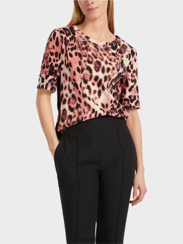 Marc Cain Riietus puuvillase soonikuga särk leo disainiga J8DT1256 campari