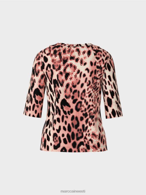 Marc Cain Riietus puuvillase soonikuga särk leo disainiga J8DT1256 campari
