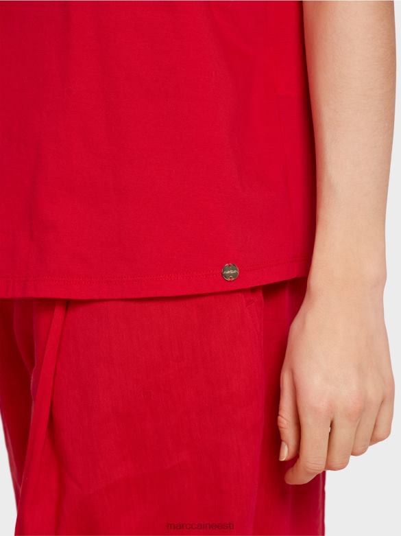 Marc Cain Riietus raglaaniga t-särk J8DT1375 sügav punane