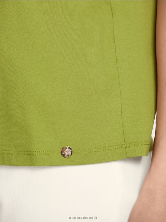 Marc Cain Riietus raglaaniga t-särk J8DT1404 sügav oliiviroheline