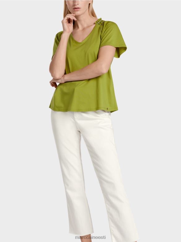 Marc Cain Riietus raglaaniga t-särk J8DT1404 sügav oliiviroheline