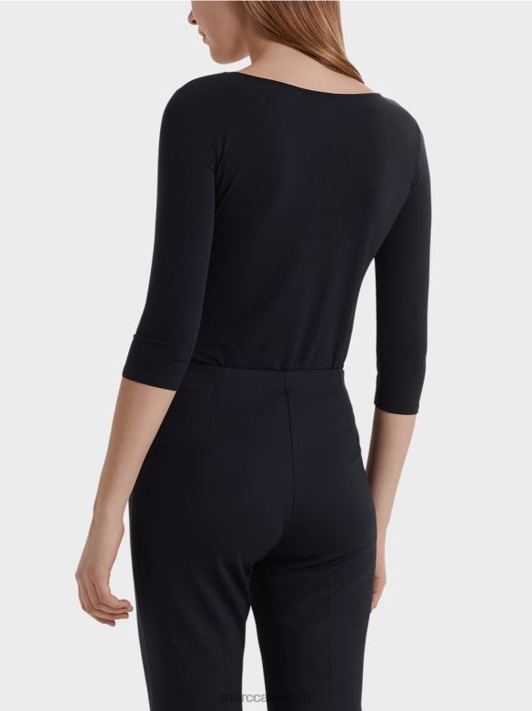 Marc Cain Riietus äärmiselt õrn pikkade varrukatega särk J8DT1471 kesköösinine