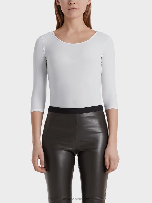 Marc Cain Riietus äärmiselt õrn pikkade varrukatega särk J8DT1481 valge