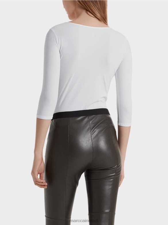 Marc Cain Riietus äärmiselt õrn pikkade varrukatega särk J8DT1481 valge