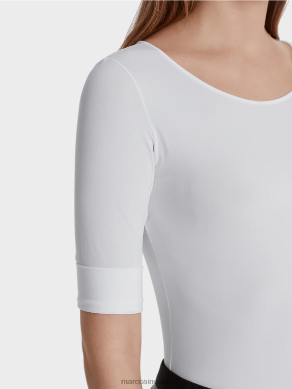 Marc Cain Riietus äärmiselt õrn pikkade varrukatega särk J8DT1481 valge
