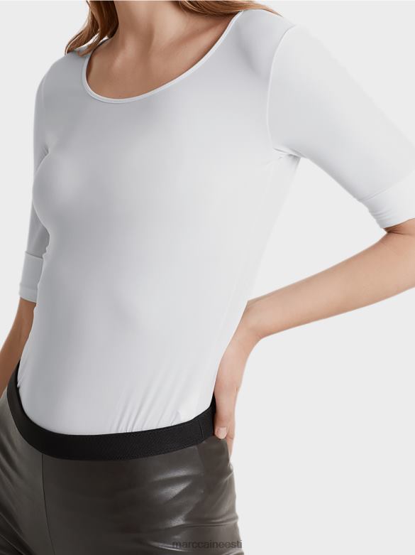 Marc Cain Riietus äärmiselt õrn pikkade varrukatega särk J8DT1481 valge