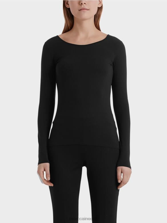 Marc Cain Riietus õrn pikkade varrukatega särk J8DT1475 must