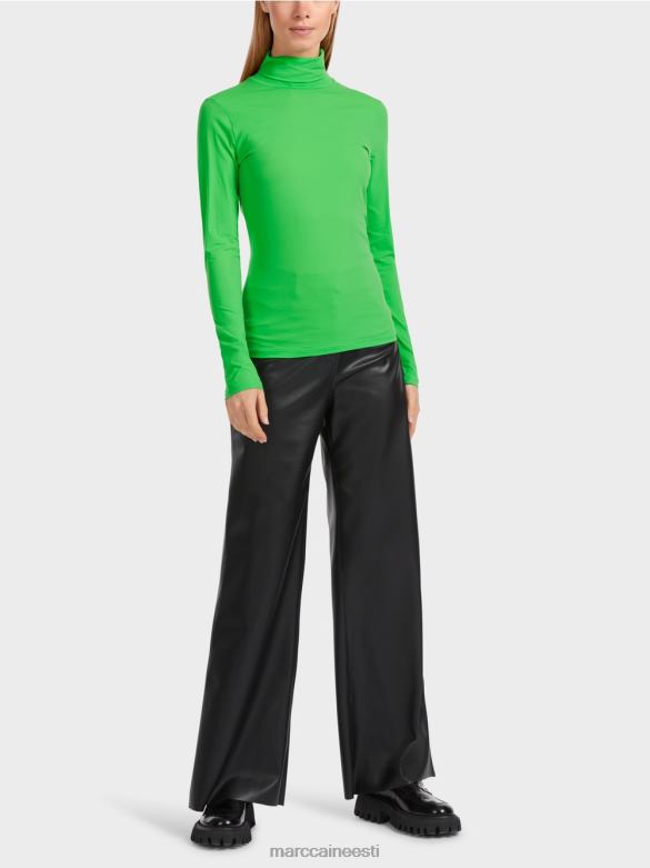 Marc Cain Riietus rullkaelusega t-särk J8DT1253 tume õunaroheline