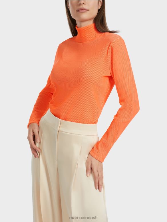 Marc Cain Riietus soonikuga t-särk J8DT1279 särav korall