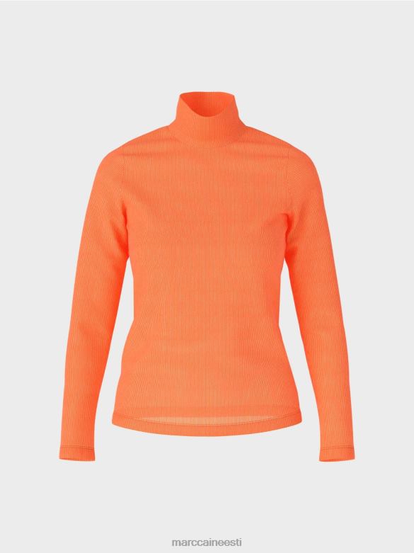 Marc Cain Riietus soonikuga t-särk J8DT1279 särav korall