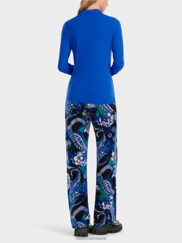 Marc Cain Riietus soonikuga trikoo polosärk J8DT1241 särav kuninglik sinine