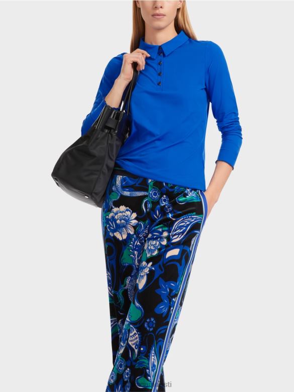 Marc Cain Riietus soonikuga trikoo polosärk J8DT1241 särav kuninglik sinine