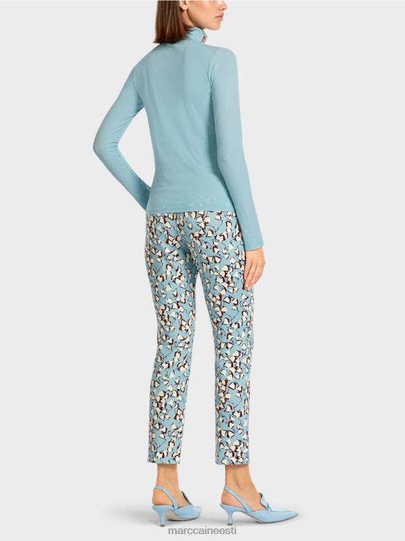 Marc Cain Riietus tavaline pikkade varrukatega topp J8DT1453 atmosfääri sinine