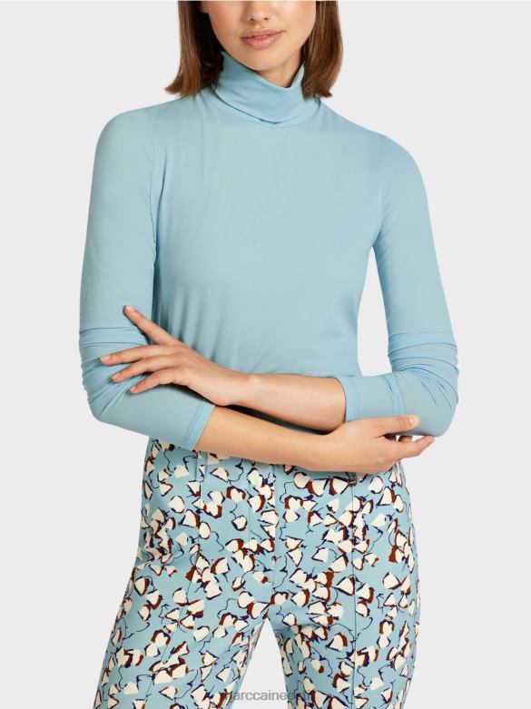 Marc Cain Riietus tavaline pikkade varrukatega topp J8DT1453 atmosfääri sinine