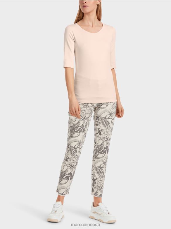 Marc Cain Riietus tavaline t-särk 3/4 varrukatega J8DT1234 mandliõis