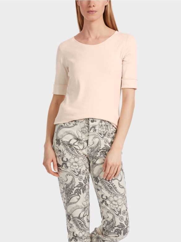 Marc Cain Riietus tavaline t-särk 3/4 varrukatega J8DT1234 mandliõis