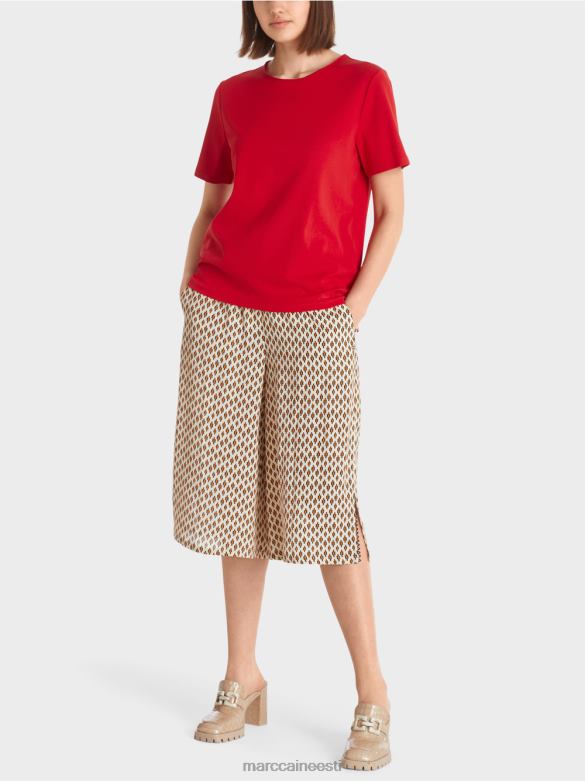 Marc Cain Riietus top elastsest puuvillast J8DT1381 sügav punane