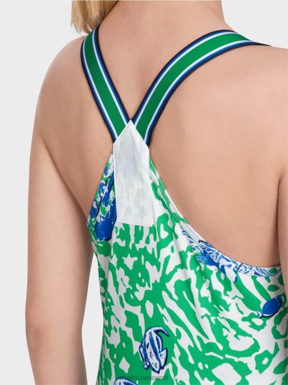 Marc Cain Riietus topp bokseriga seljaga J8DT1356 särav basiiliku leht