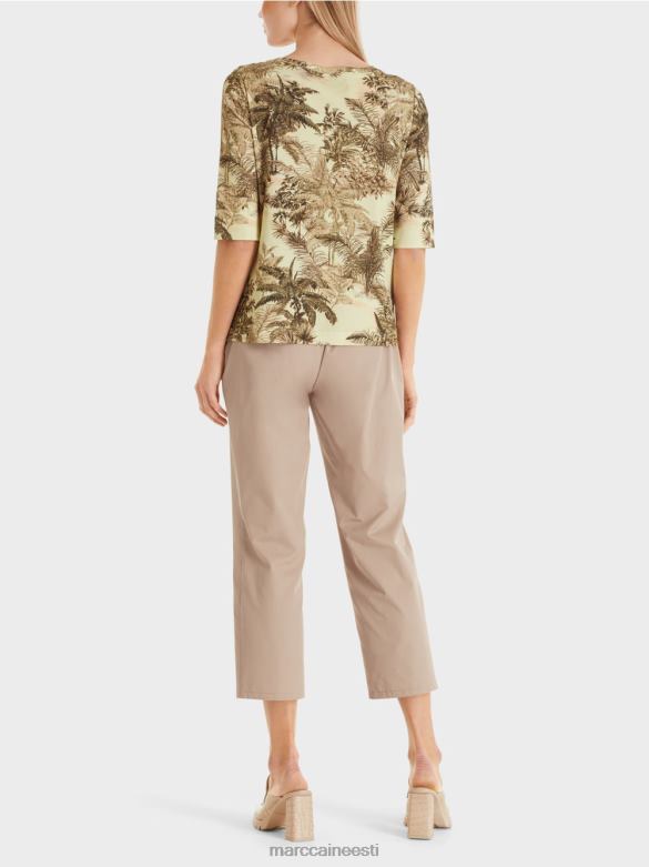 Marc Cain Riietus trükitud peene soonikuga t-särk J8DT1413 pehme hingeõhk