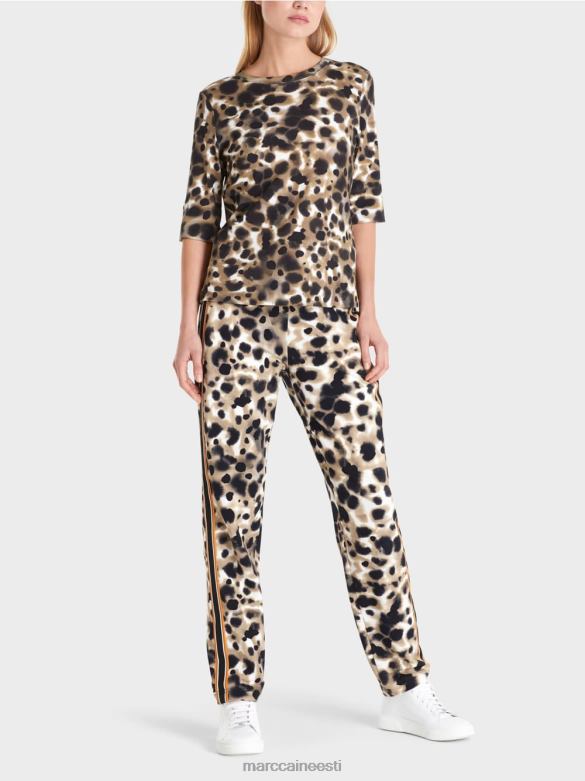 Marc Cain Riietus trükitud särk 3/4 varrukatega J8DT1438 kerge kohv