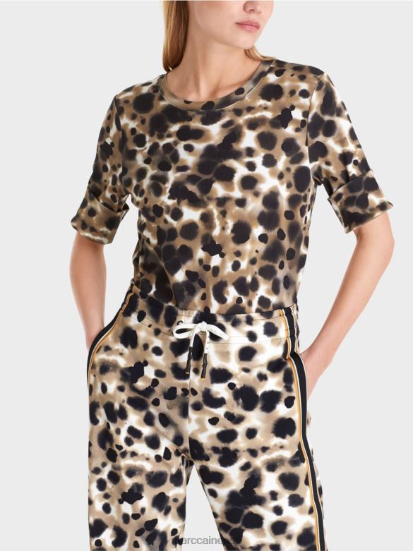 Marc Cain Riietus trükitud särk 3/4 varrukatega J8DT1438 kerge kohv