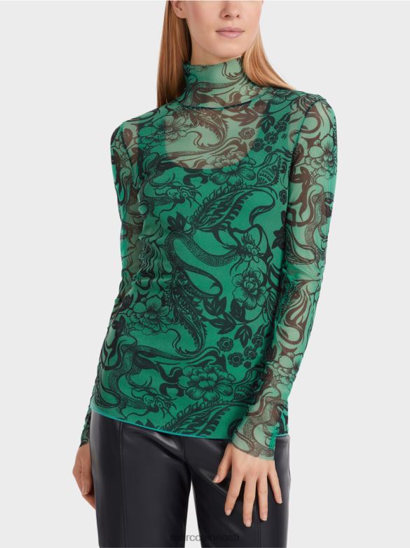 Marc Cain Riietus trükitud tülli pikad varrukad J8DT1244 emailiga