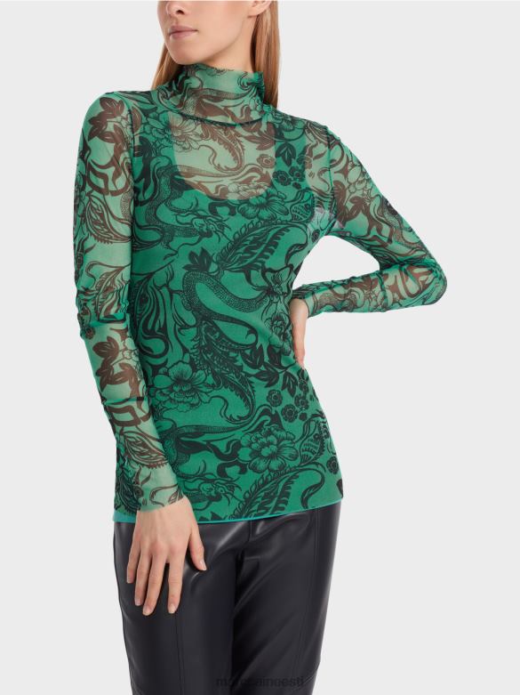 Marc Cain Riietus trükitud tülli pikad varrukad J8DT1244 emailiga