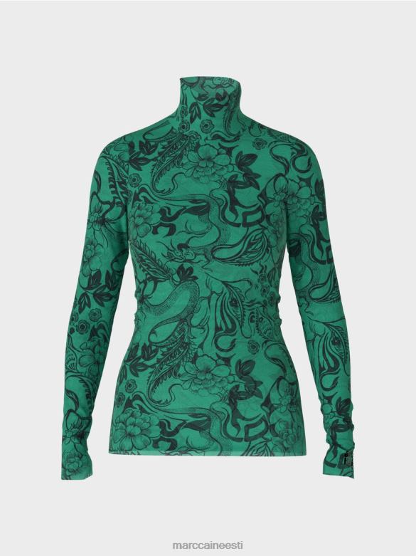 Marc Cain Riietus trükitud tülli pikad varrukad J8DT1244 emailiga