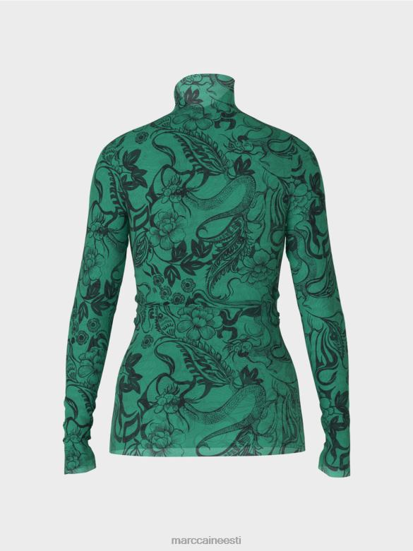 Marc Cain Riietus trükitud tülli pikad varrukad J8DT1244 emailiga