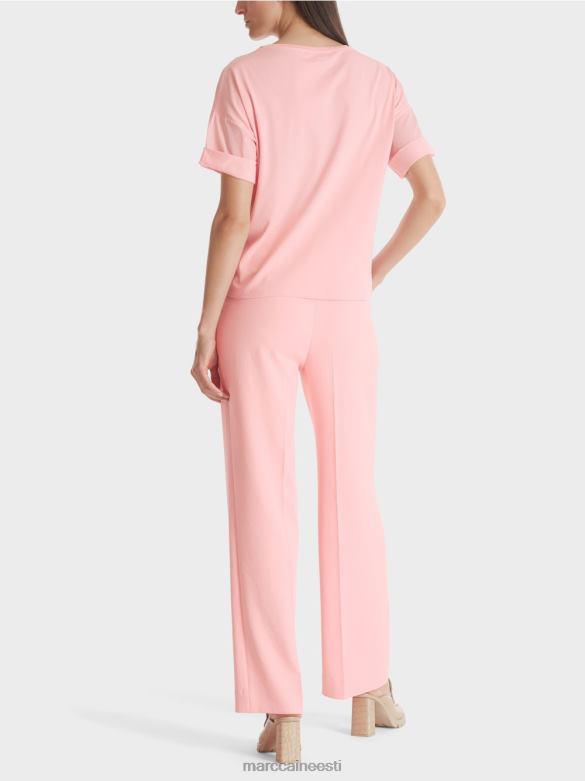 Marc Cain Riietus trükitud t-särk J8DT1319 pehme puuderroosa