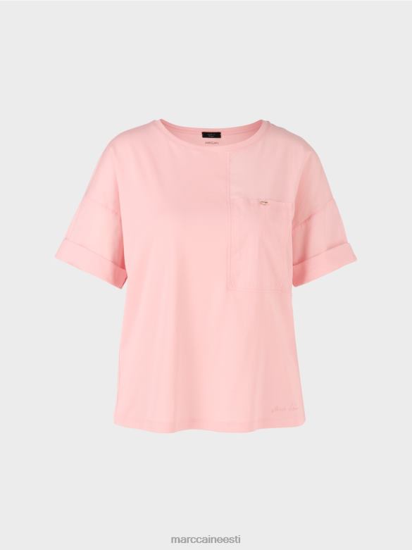 Marc Cain Riietus trükitud t-särk J8DT1319 pehme puuderroosa