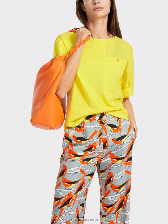 Marc Cain Riietus trükitud t-särk J8DT1323 pehme sidrun