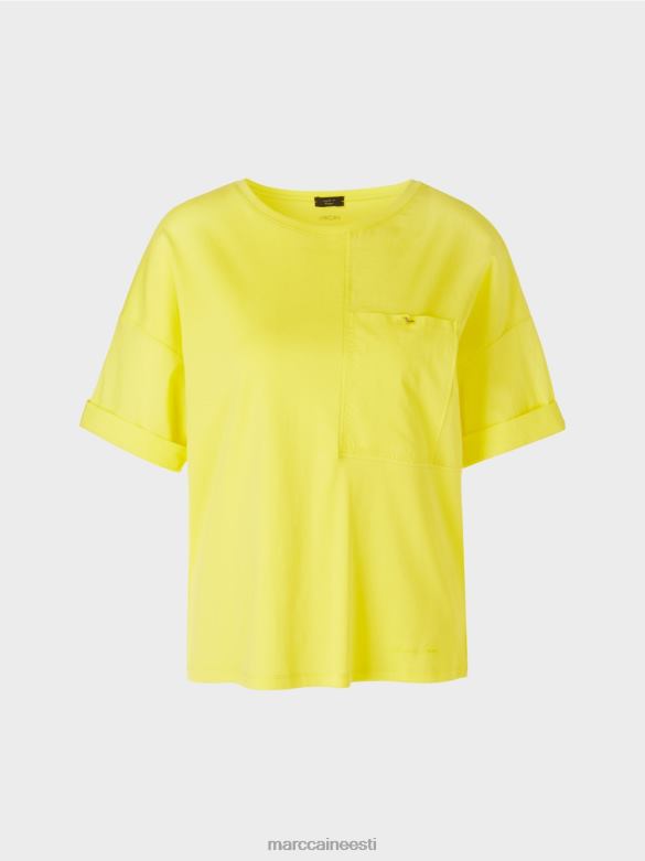 Marc Cain Riietus trükitud t-särk J8DT1323 pehme sidrun