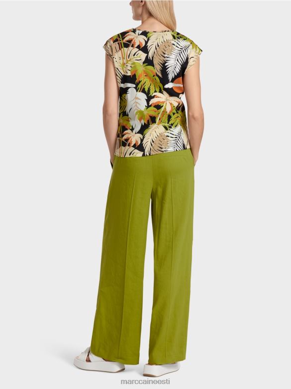 Marc Cain Riietus troopilise trükiga t-särk J8DT1394 sügav oliiviroheline