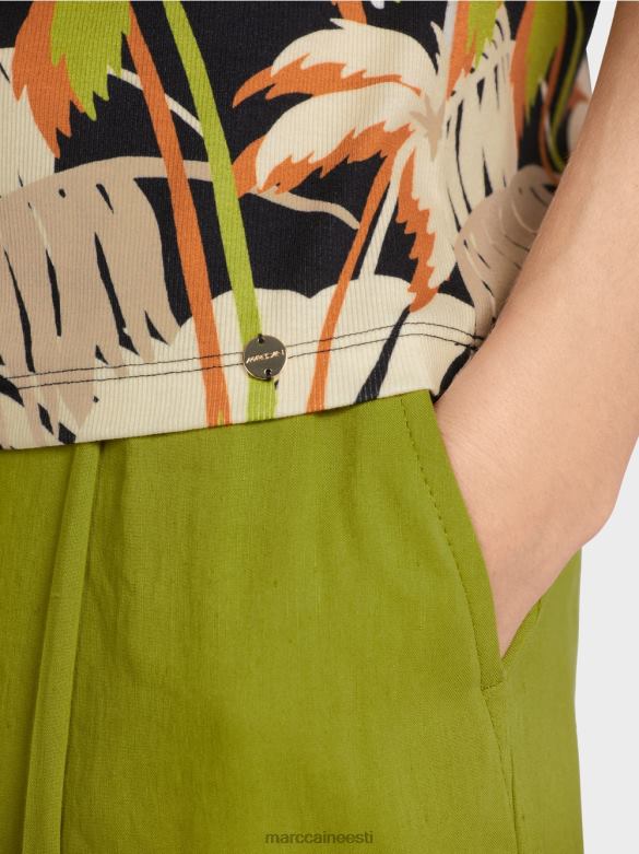 Marc Cain Riietus troopilise trükiga t-särk J8DT1394 sügav oliiviroheline