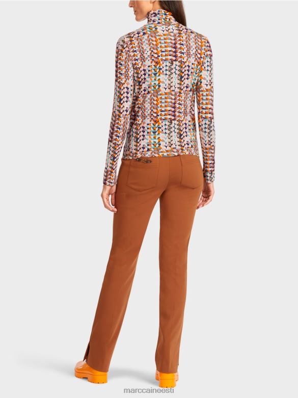 Marc Cain Riietus värviline pikkade varrukatega topp J8DT1452 kuninglik lilla