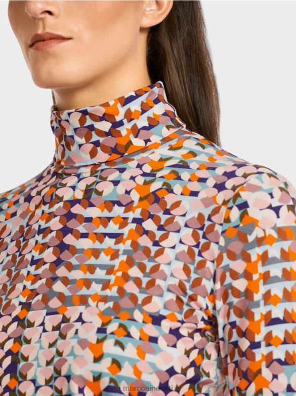 Marc Cain Riietus värviline pikkade varrukatega topp J8DT1452 kuninglik lilla