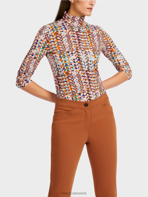 Marc Cain Riietus värviline pikkade varrukatega topp J8DT1452 kuninglik lilla