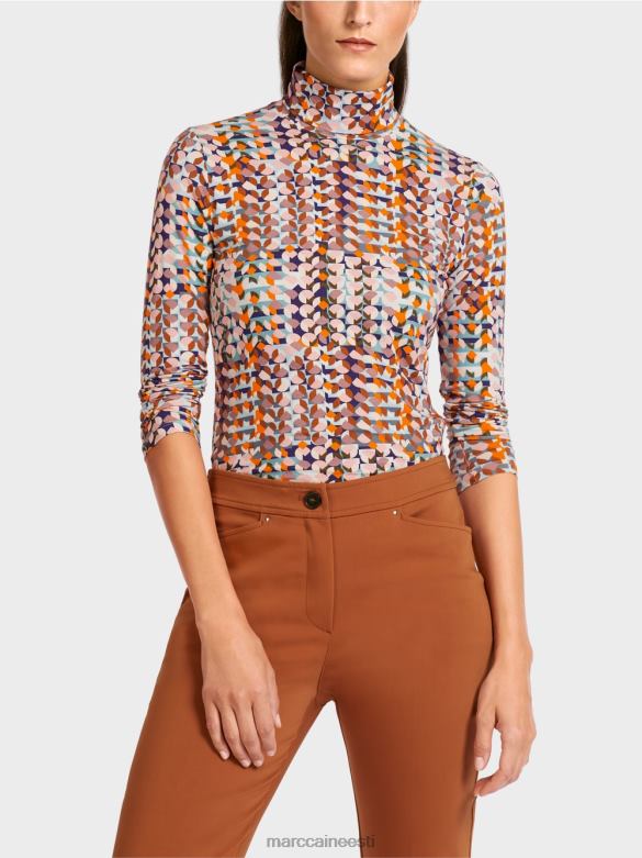 Marc Cain Riietus värviline pikkade varrukatega topp J8DT1452 kuninglik lilla