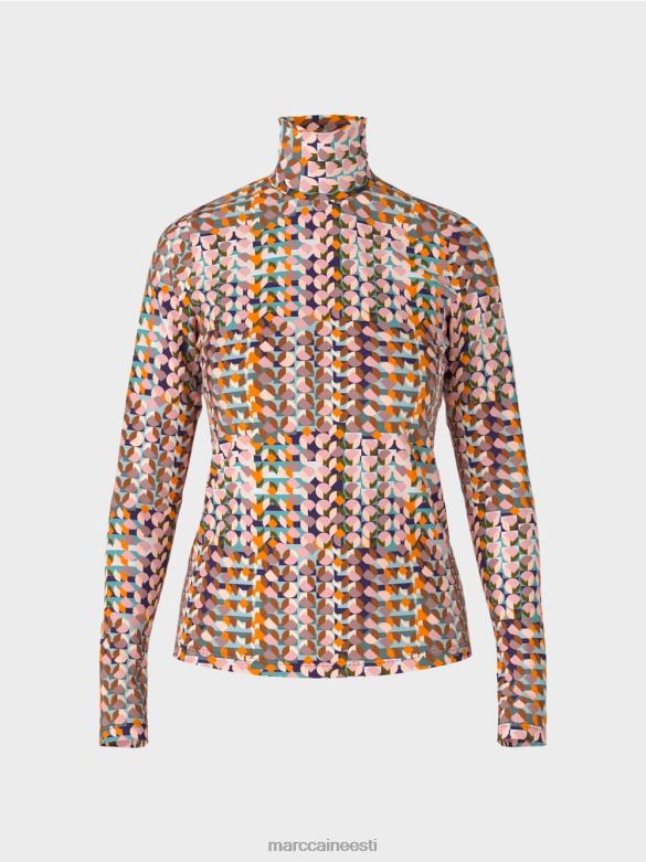 Marc Cain Riietus värviline pikkade varrukatega topp J8DT1452 kuninglik lilla